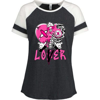 Racer Pink 5s Tee To Match Loser Lover Heart 5 Racer Blue Enza Ladies Jersey Colorblock Tee