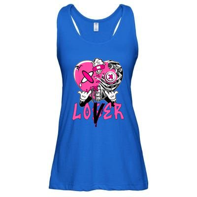 Racer Pink 5s Tee To Match Loser Lover Heart 5 Racer Blue Ladies Essential Flowy Tank