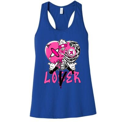 Racer Pink 5s Tee To Match Loser Lover Heart 5 Racer Blue Women's Racerback Tank