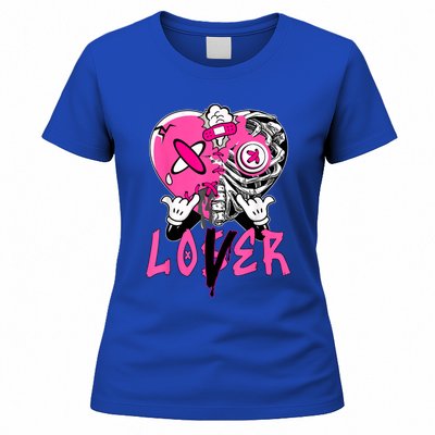 Racer Pink 5s Tee To Match Loser Lover Heart 5 Racer Blue Women's T-Shirt