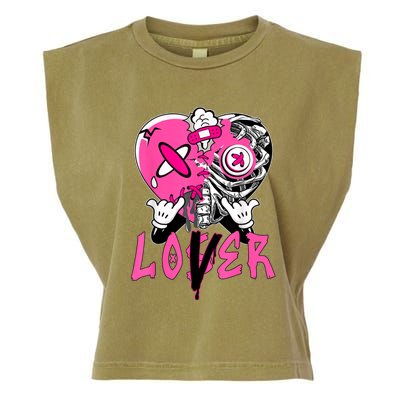 Racer Pink 5s Tee To Match Loser Lover Heart 5 Racer Blue Garment-Dyed Women's Muscle Tee