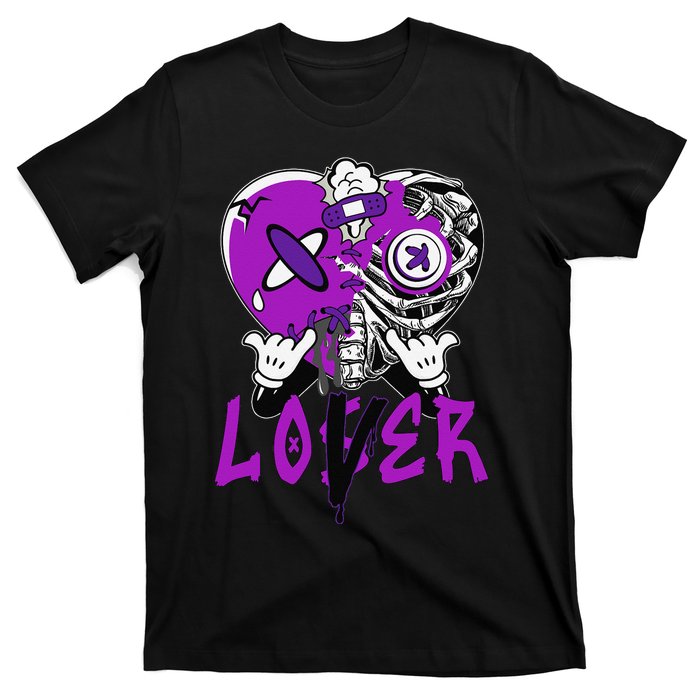 Racer Purple 5s Tee To Match Loser Lover Heart 5 Racer Blue T-Shirt