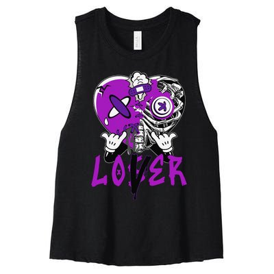 Racer Purple 5s Tee To Match Loser Lover Heart 5 Racer Blue Women's Racerback Cropped Tank