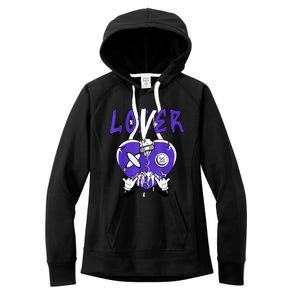 Racer Purple 5S To Match Loser Lover Heart 5 Racer Purple Women's Fleece Hoodie