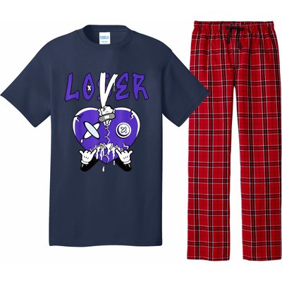 Racer Purple 5S To Match Loser Lover Heart 5 Racer Purple Pajama Set