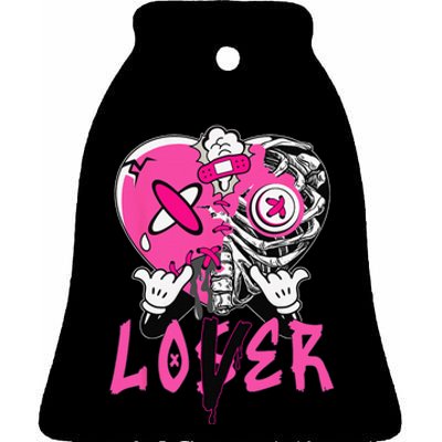 Racer Pink 5s Tee To Match Loser Lover Heart 5 Racer Blue Ceramic Bell Ornament