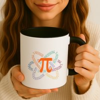 Retro Pi 5 Funny Pi Day 3.14 Atom .Png Coffee Mug