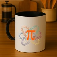 Retro Pi 5 Funny Pi Day 3.14 Atom .Png Coffee Mug
