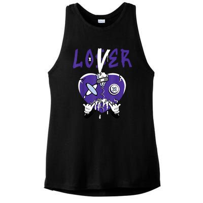 Racer Purple 5s Tee To Match Loser Lover Heart 5 Racer Purple Ladies PosiCharge Tri-Blend Wicking Tank