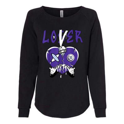 Racer Purple 5s Tee To Match Loser Lover Heart 5 Racer Purple Womens California Wash Sweatshirt