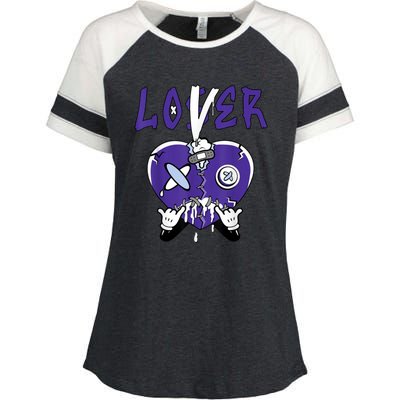 Racer Purple 5s Tee To Match Loser Lover Heart 5 Racer Purple Enza Ladies Jersey Colorblock Tee