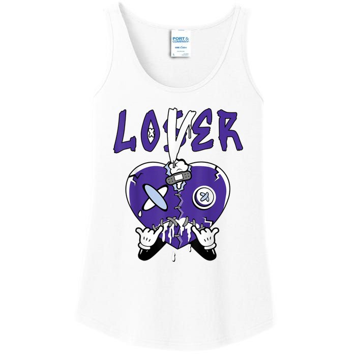 Racer Purple 5s Tee To Match Loser Lover Heart 5 Racer Purple Ladies Essential Tank