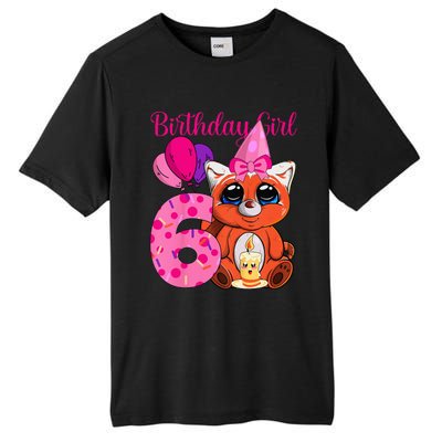 Red Panda 6th Birthday Im 6 Years Old Tall Fusion ChromaSoft Performance T-Shirt