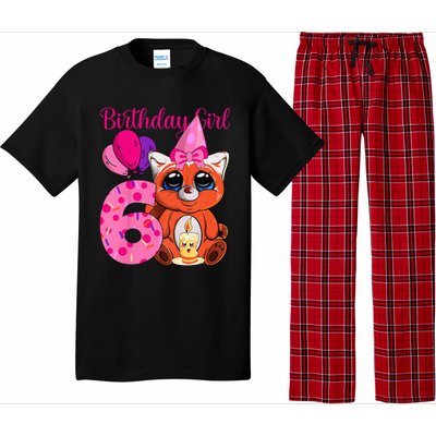 Red Panda 6th Birthday Im 6 Years Old Pajama Set