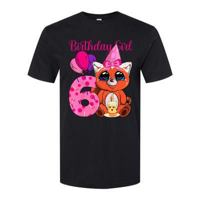 Red Panda 6th Birthday Im 6 Years Old Softstyle® CVC T-Shirt