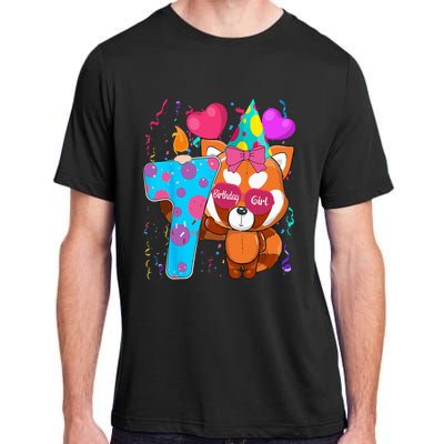 Red Panda 7th Birthday Im 7 Years Old Birthday Party Adult ChromaSoft Performance T-Shirt