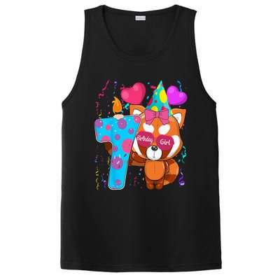 Red Panda 7th Birthday Im 7 Years Old Birthday Party PosiCharge Competitor Tank