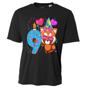 Red Panda 9th Birthday Im 9 Years Old Birthday Cooling Performance Crew T-Shirt