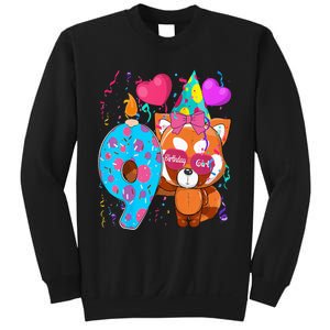 Red Panda 9th Birthday Im 9 Years Old Birthday Sweatshirt