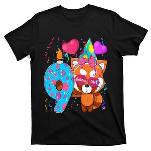 Red Panda 9th Birthday Im 9 Years Old Birthday T-Shirt