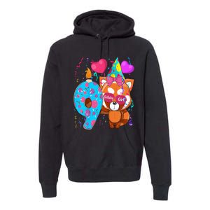 Red Panda 9th Birthday Im 9 Years Old Birthday Premium Hoodie