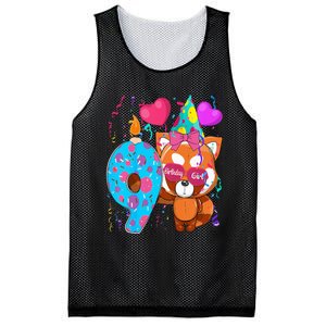 Red Panda 9th Birthday Im 9 Years Old Birthday Mesh Reversible Basketball Jersey Tank