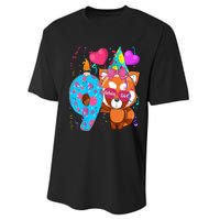 Red Panda 9th Birthday Im 9 Years Old Birthday Performance Sprint T-Shirt