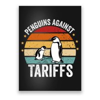 Retro Penguins Against Tariffs Anti Tariffs Funny Penguins  Poster