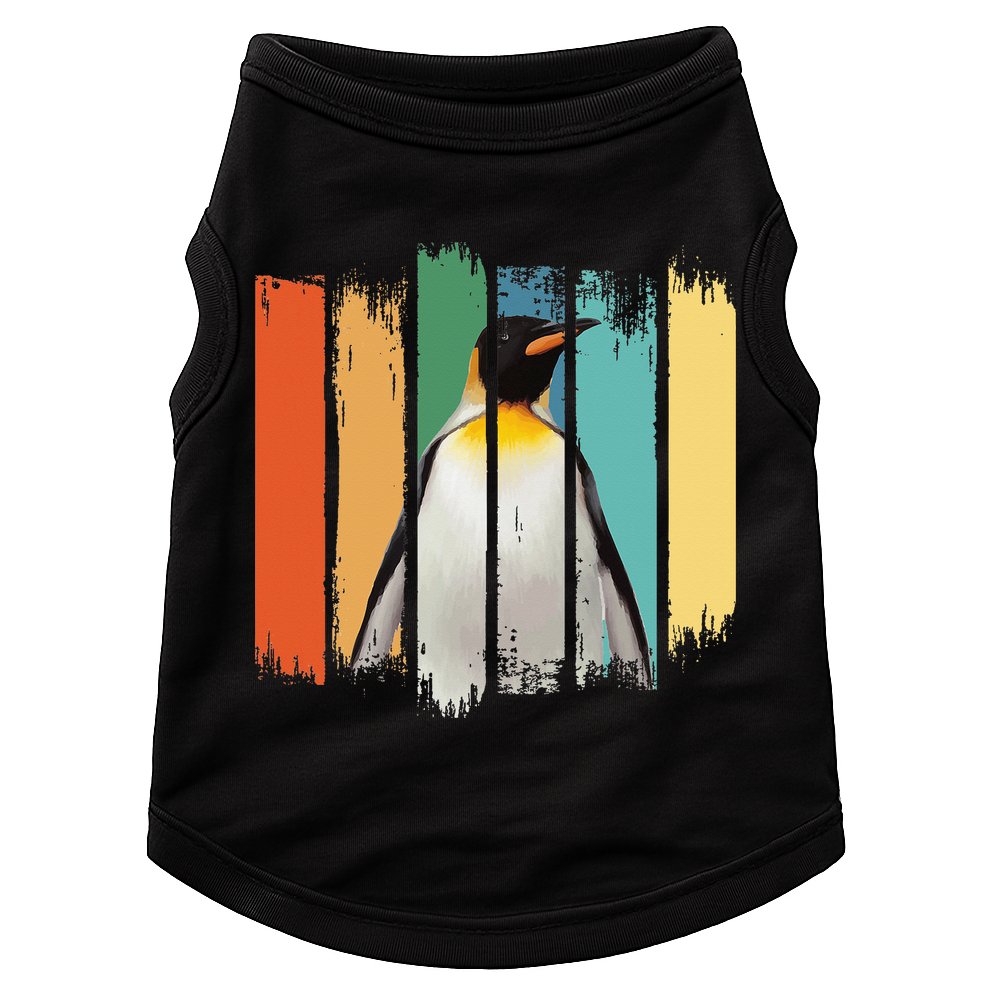 Retro Penguin Arctic Wildlife Nature Vintage Style Doggie Tank