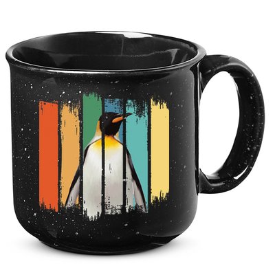 Retro Penguin Arctic Wildlife Nature Vintage Style 15oz Campfire Ceramic Mug