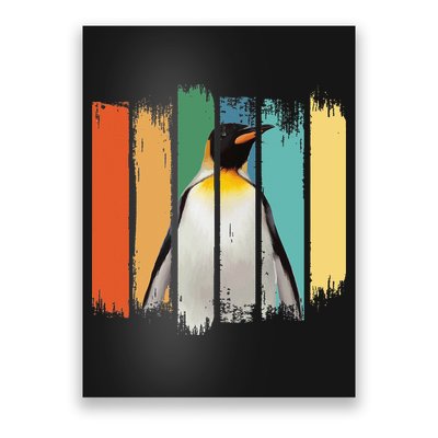 Retro Penguin Arctic Wildlife Nature Vintage Style Poster