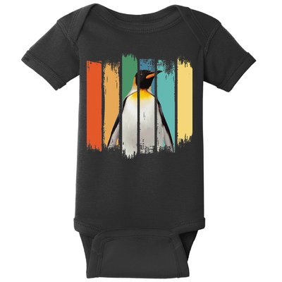 Retro Penguin Arctic Wildlife Nature Vintage Style Baby Bodysuit