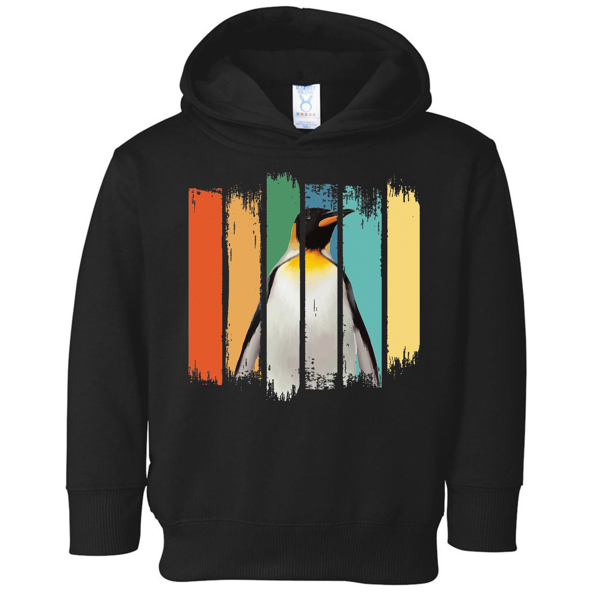 Retro Penguin Arctic Wildlife Nature Vintage Style Toddler Hoodie