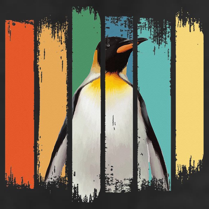 Retro Penguin Arctic Wildlife Nature Vintage Style Golf Towel