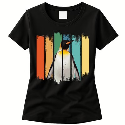 Retro Penguin Arctic Wildlife Nature Vintage Style Womens T-Shirt