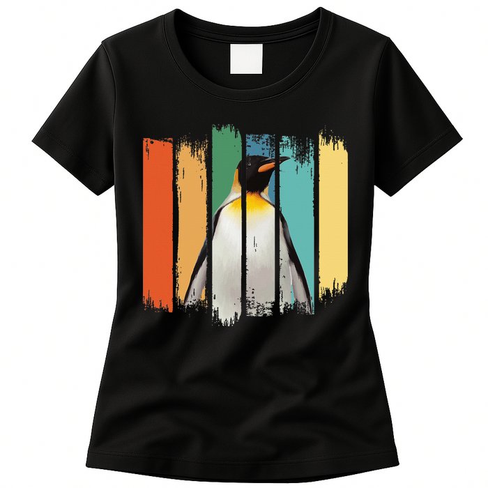 Retro Penguin Arctic Wildlife Nature Vintage Style Womens T-Shirt