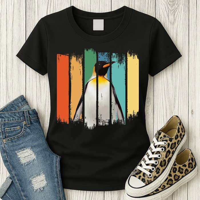 Retro Penguin Arctic Wildlife Nature Vintage Style Womens T-Shirt