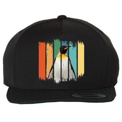 Retro Penguin Arctic Wildlife Nature Vintage Style Wool Snapback Cap