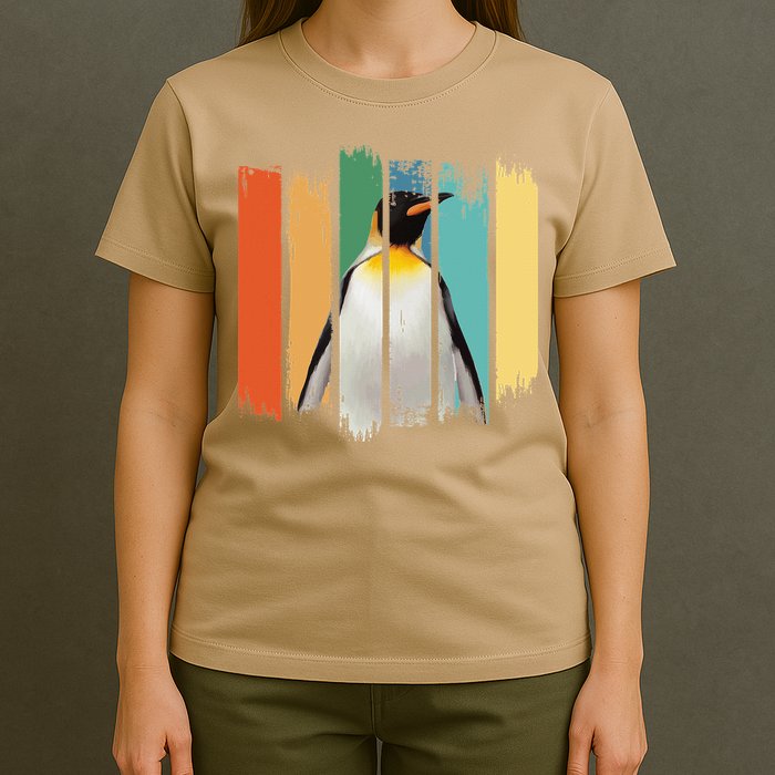 Retro Penguin Arctic Wildlife Nature Vintage Style T-Shirt