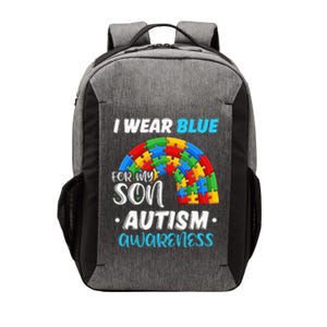 rainbow puzzle Autism I Wear Blue For Son Autism Awareness Vector Backpack