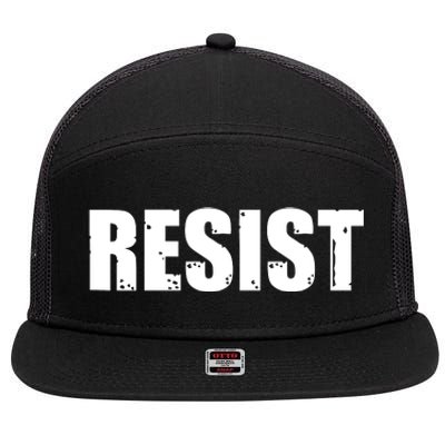 Resist Political Anti Authority Protest Rebel Rally March 7 Panel Mesh Trucker Snapback Hat