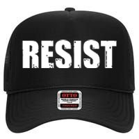 Resist Political Anti Authority Protest Rebel Rally March High Crown Mesh Back Trucker Hat