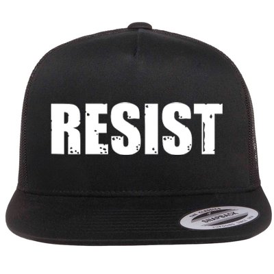 Resist Political Anti Authority Protest Rebel Rally March Flat Bill Trucker Hat