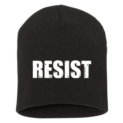 Resist Political Anti Authority Protest Rebel Rally March Short Acrylic Beanie