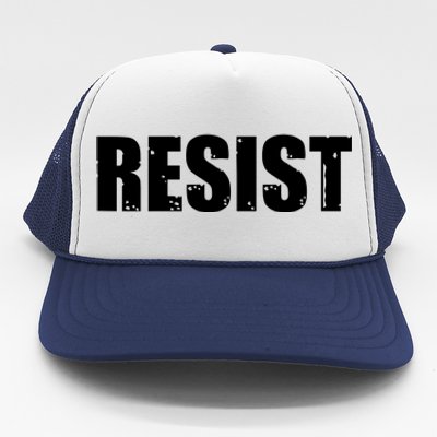 Resist Political Anti Authority Protest Rebel Rally March Trucker Hat