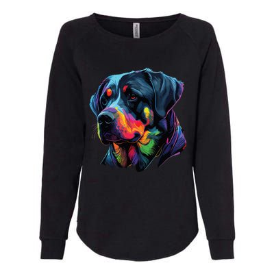 Rottweiler Pop Art Design Funny Rottweiler Womens California Wash Sweatshirt