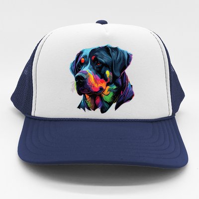 Rottweiler Pop Art Design Funny Rottweiler Trucker Hat