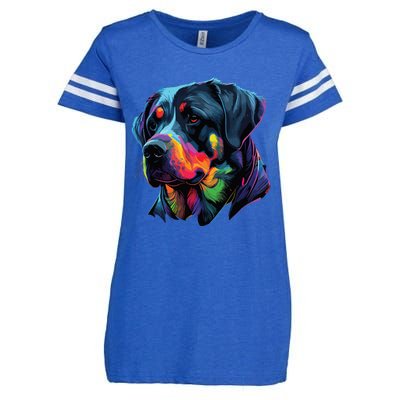 Rottweiler Pop Art Design Funny Rottweiler Enza Ladies Jersey Football T-Shirt