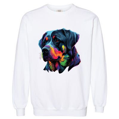 Rottweiler Pop Art Design Funny Rottweiler Garment-Dyed Sweatshirt