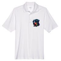 Rottweiler Pop Art Design Funny Rottweiler Men's Origin Performance Pique Polo